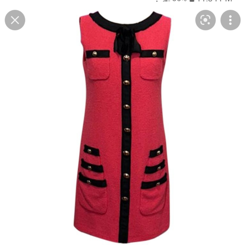Moschino salmon Boucle dress
